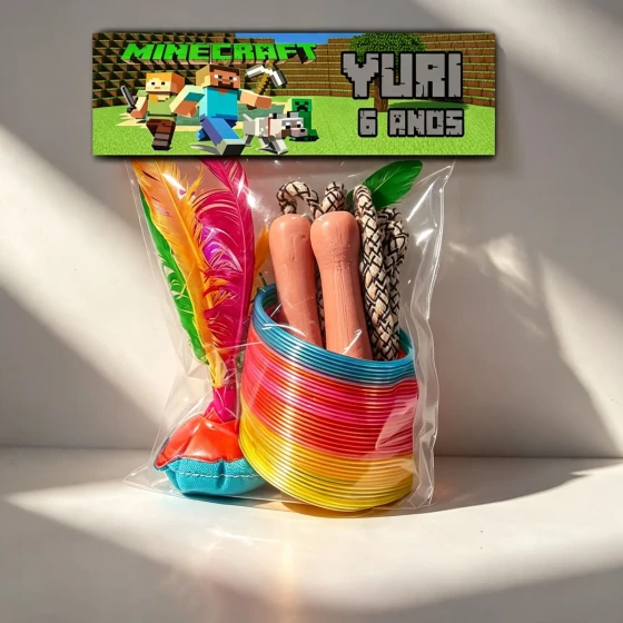 Kit Lembrancinhas Personalizada do Minecraft