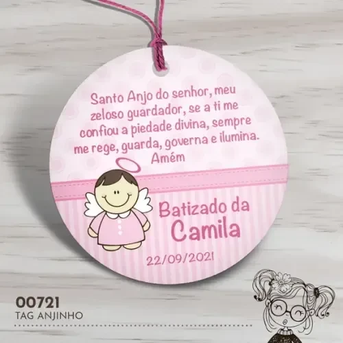 Tag Redonda Oração Santo Anjo - 00721