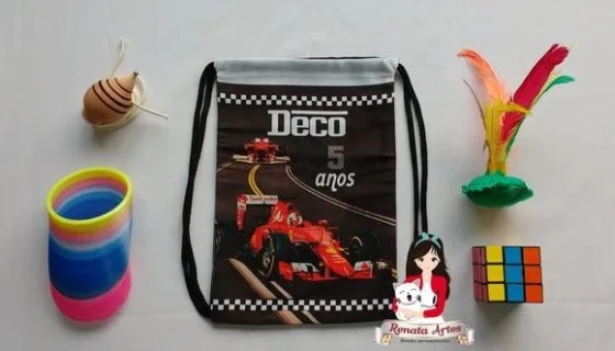 Mochila Brinquedos Retrô Tema Fórmula 1