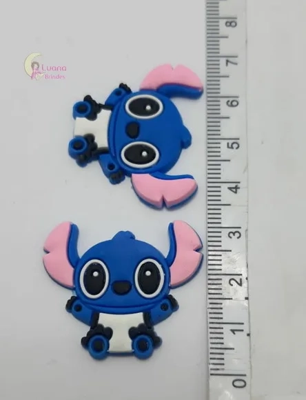 Apliques Stitch Personagem de Borracha - Pct C/6 Unidades