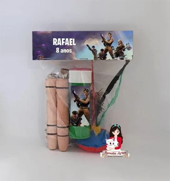 Kit Lembrancinha com Bolha de Sabão Fortinite