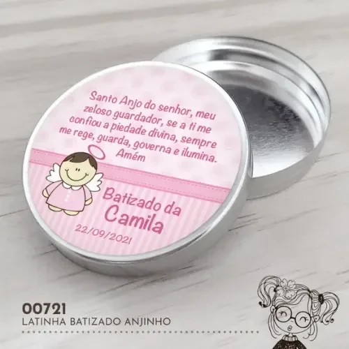 Latinha Adesivada Santo Anjo - 00721
