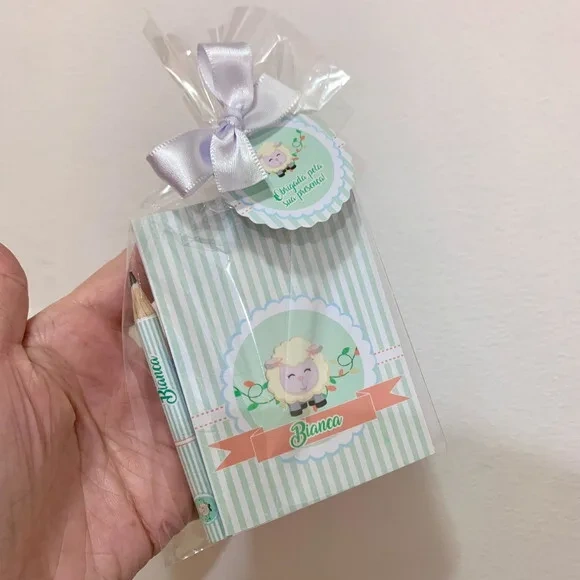 Lembrança Aniversário Bloco c/ Lápis Ovelhinha