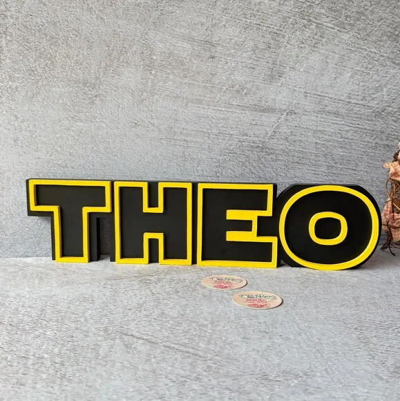 Letras Decorativas Personalizadas em MDF para Quarto de Bebê e Festas - Tema Star Wars