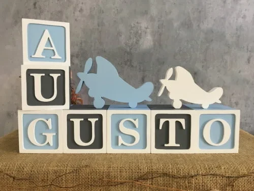 Cubos 8x8cm + Avião