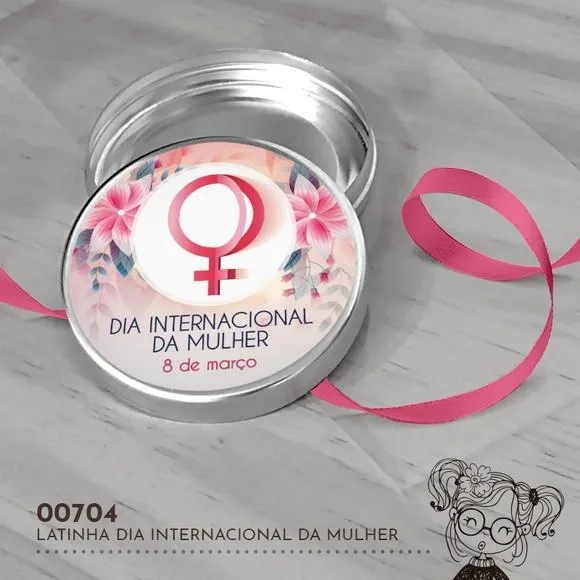 Latinha Adesivada Dia Internacional da Mulher - 00704