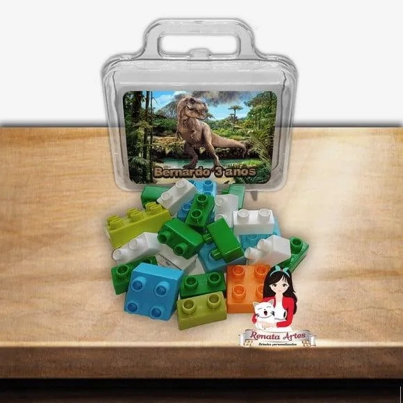 Maleta com Blocos de Montar Dinosssauros
