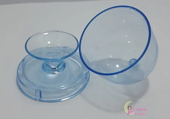 Mini Cúpula Azul Claro de Acrílico - pct c/6 unidades