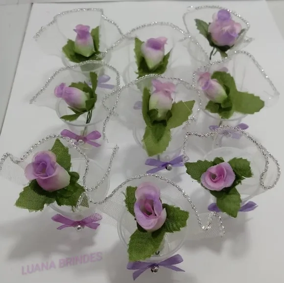 Lembrancinha Vasinho de Flor - caixinha com 10 unidades