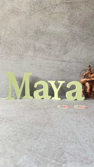 Nomes de Mesa em mdf Linha Letras de Forma - Bebê