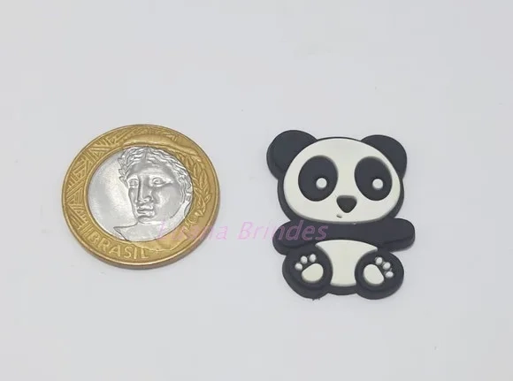 Aplique de Panda emborrachado - pct com 10 unidades