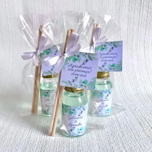 Lembrancinha Casamento Aromatizador Floral Verde