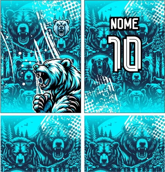 Arte Vetor Camisa Interclasse Urso 356