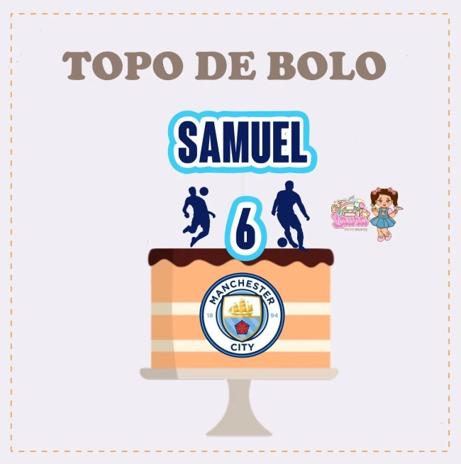 Kit Festa Só Um Bolinho MANCHESTER CITY - Decoração de Festa