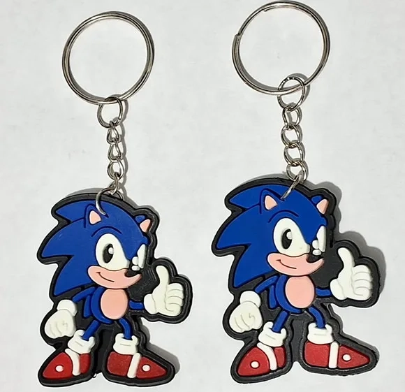 Chaveiro Sonic 4,8cm Emborrachado Pacotes com 6 Unidades