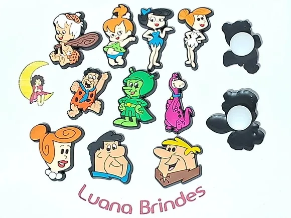 Pins de Sandália os Flintstones Emborrachado 10 Unidades