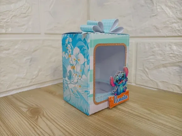 Caixa com Pote para Nutella Stitch