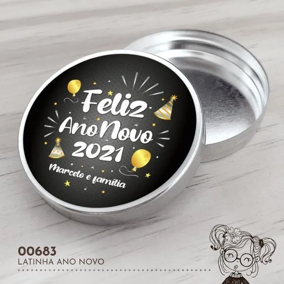 Latinha Adesivada Ano Novo - 00683