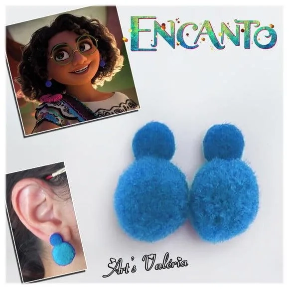 Broche, Brincos de Pressão e Óculos da Mirabel Encanto