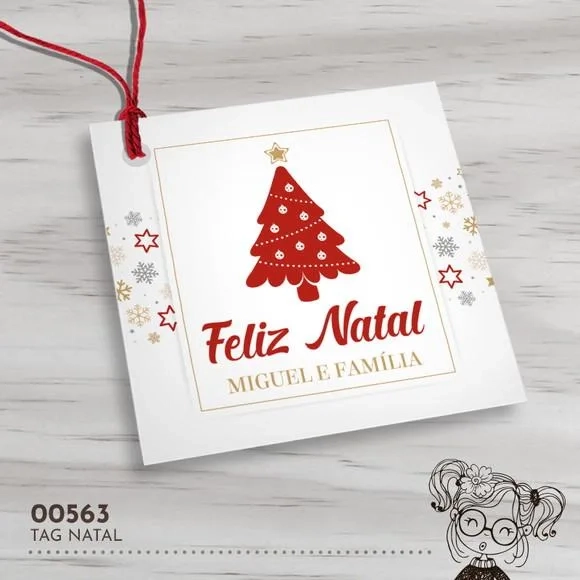 Tag Quadrada Natal - 00563