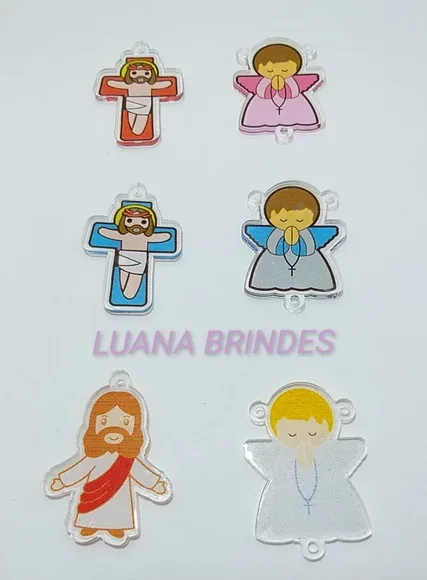 Kit Terço Crucifixo e Anjinho 3 Kits Variados