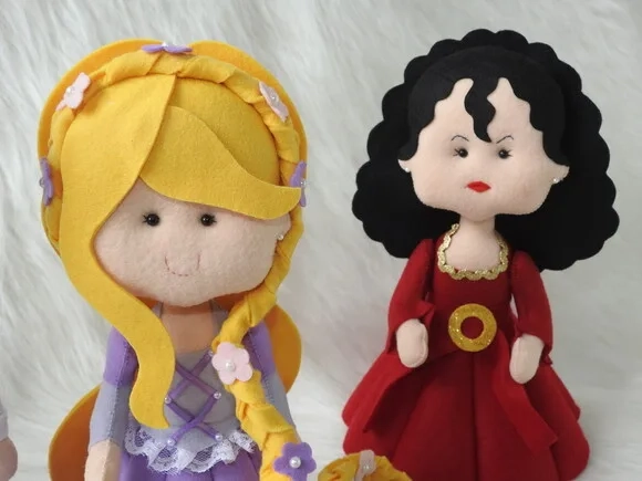 Kit Rapunzel em Feltro do Filme Enrolados