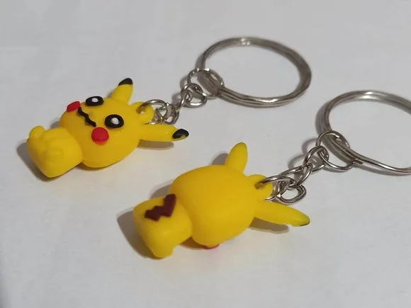 Chaveiro Mini Pikachu 3d Emborrachado - 4 Unidades