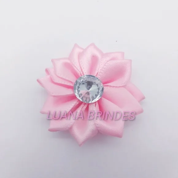 Flor Rosa de tecido - 4cm - pct c/ 20 unidades