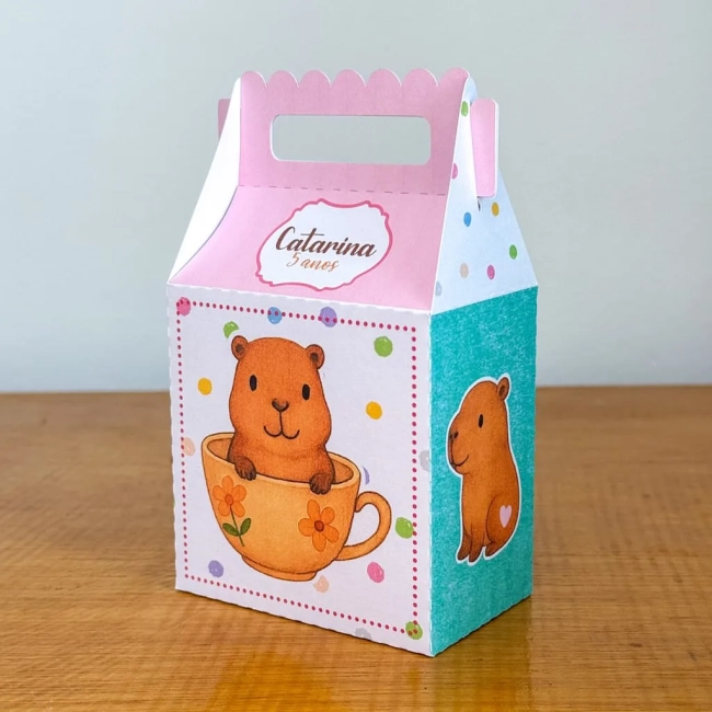 PEGUE E MONTE - Kit Festa CAPIVARA MENINA - Decoração de Festa | Lembrancinhas | Aniversário | Personalizados