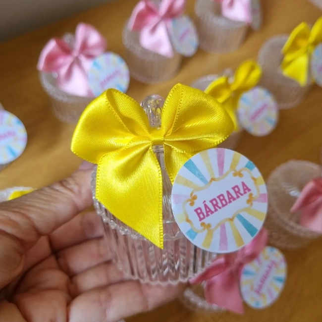 Bomboniere acrílica Lembrancinha Circo rosa