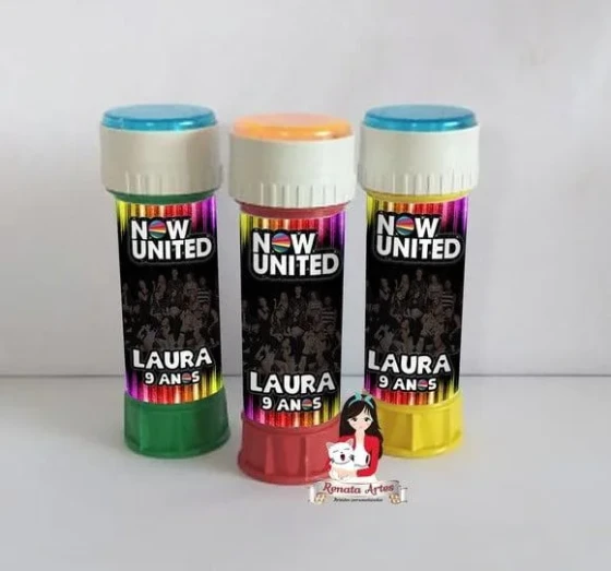 Bolinha de Sabão Personalizada Now United