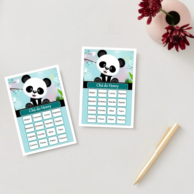 Bingo Chá de Bebê Menino Pdf Para Imprimir