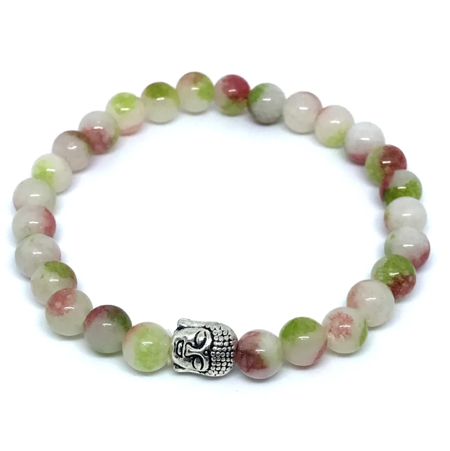Pulseira japamala  Jade Color 27 Contas – Equilíbrio e Proteção Buda