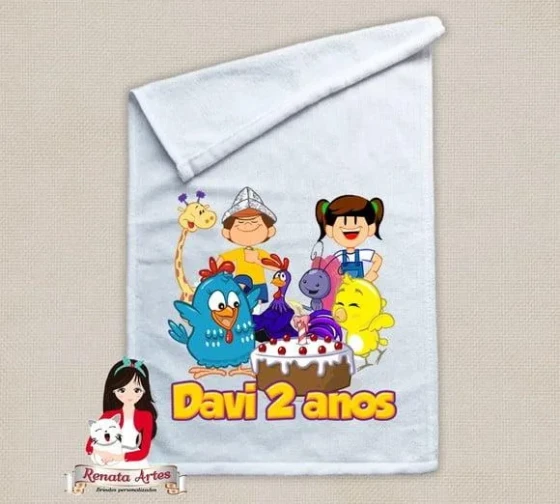 Toalhinha Personalizada Galinha Pintadinha