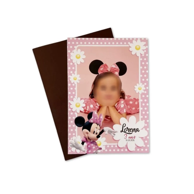 Imãs Lembracinhas Minnie Rosa -10x7cm