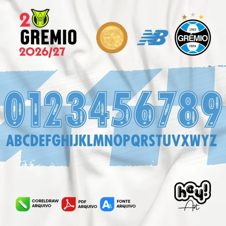 Fonte Vetor Grêmio 2026/27 Away