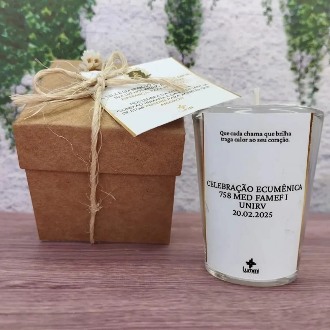 40 Vela Aromática no Copo Lembrancinha Personalizada Formatura, Batizado, Casamento, Corporativo e etc. Fazemos Qualquer Tema