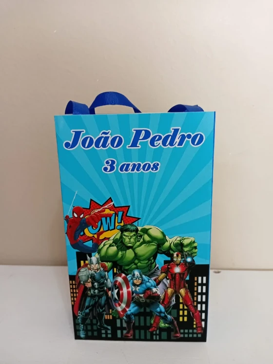 Sacolinhas Personalizadas Vingadores para Lembrancinhas
