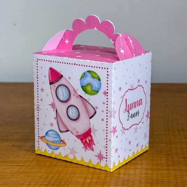 PEGUE E MONTE - Kit Festa ASTRONAUTA MENINA - Decoração de Festa | Lembrancinhas | Aniversário | Personalizados