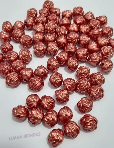 Pérola Flor Ferrugem - 12mm - Pct c/ 50 Unidades