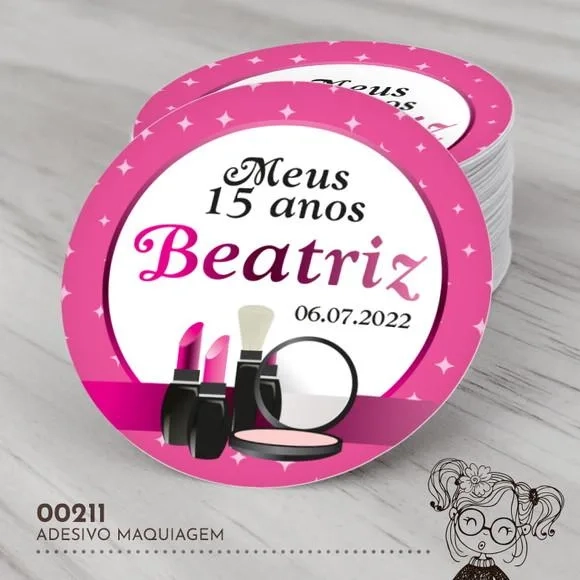 Adesivo Redondo Maquiagem - 00211