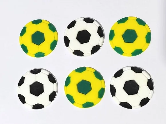 Aplique Bola de Futebool 3,5cm Pacote com 6 Unidades