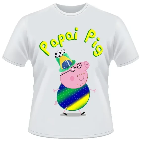 Camiseta Papai Pig Brasil