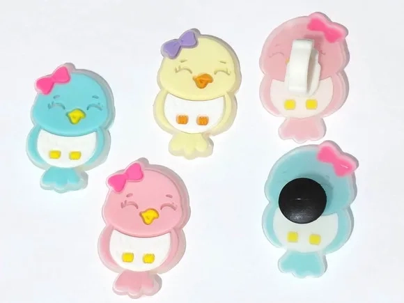 Pins para Tênis ou Crocs Passarinho Pacote com 6 Unidades