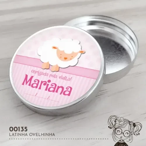 Latinha Adesivada Ovelhinha - 00135