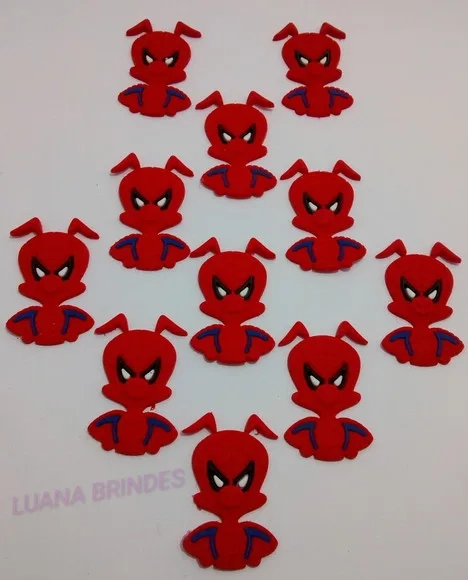 Aplique Porco Aranha de borracha - pct com 7 unidades