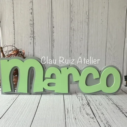 Decoração de Quarto Infantil - Sobreposição Nome em mdf