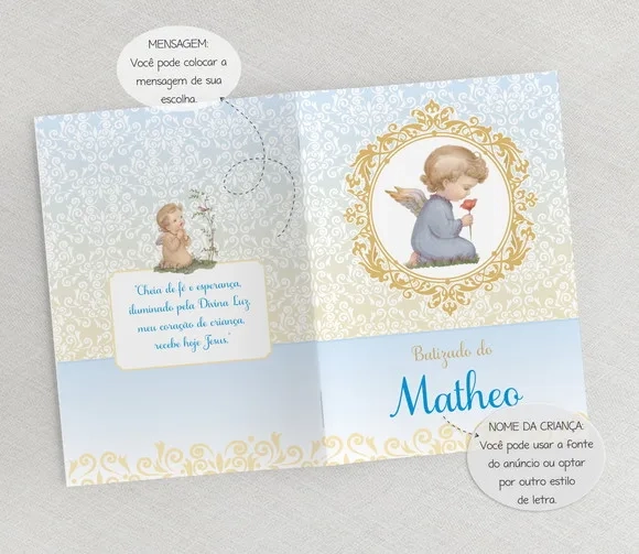 Livrinho De Orações Para Batizado - Sweet Angels