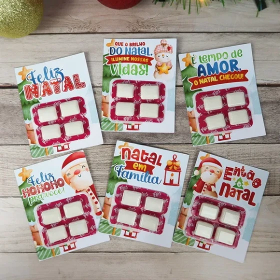Card com 4 Chiclete Flics Natal