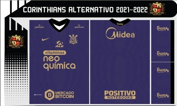 Vetor Da Camisa Corinthian Alternativo 2021-2022
